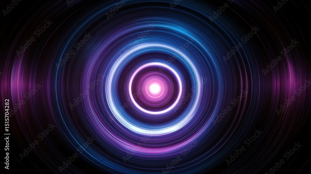 Abstract image showcasing concentric circles of various colors and light Abstract image showcasing concentric circles of various colors and light