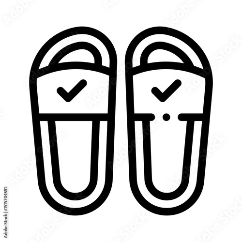 slippers line icon