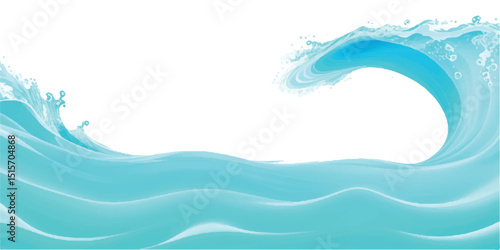A serene watercolor ocean landscape with pastel blue and green abstract waves. Ideal for art prints, website headers, and peaceful branding.
