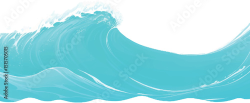 A serene watercolor ocean landscape with pastel blue and green abstract waves. Ideal for art prints, website headers, and peaceful branding.
