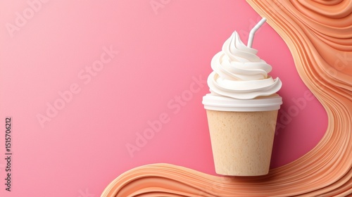 A single cup of creamy ice cream served with a spoon, ideal for enjoying a sweet treat on a hot day or celebration