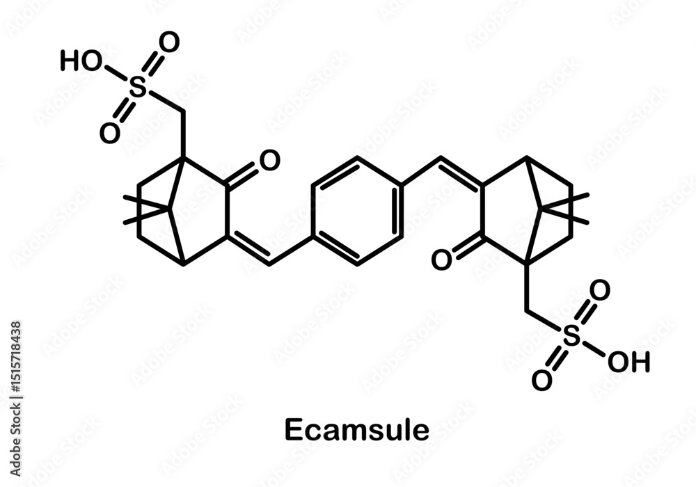 Fototapeta premium Chemical structure of ecamsule