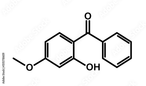Chemical structure of oxybenzone