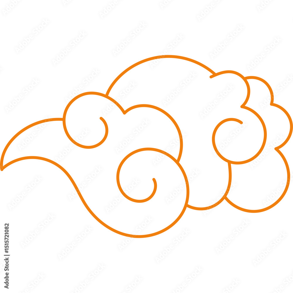 Line Cloud Curl Line Cloud Curl