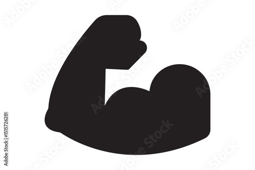 Muscle icon, Strong hand line icon, muscle arm strength Simple outline style. Muscle, arm, bicep, power, protein, man, strength, flex, human body concept. eps 10 