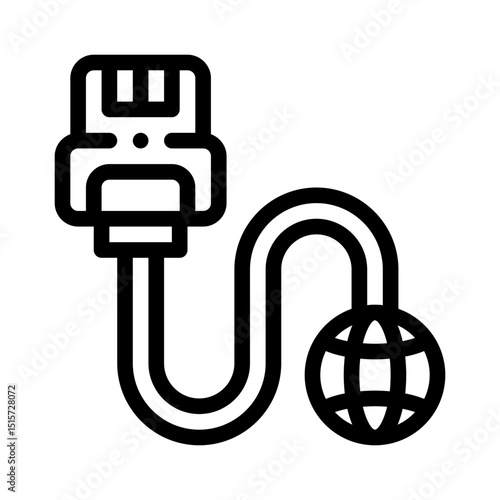 network cable line icon