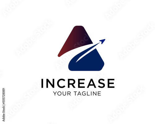 increase arrow up progress fly logo icon symbol design template illustration inspiration