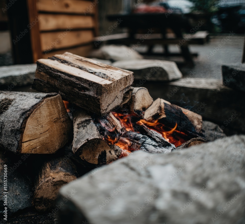Warmth Emanates from the Crackling Fire Pit Warmth Emanates from the Crackling Fire Pit