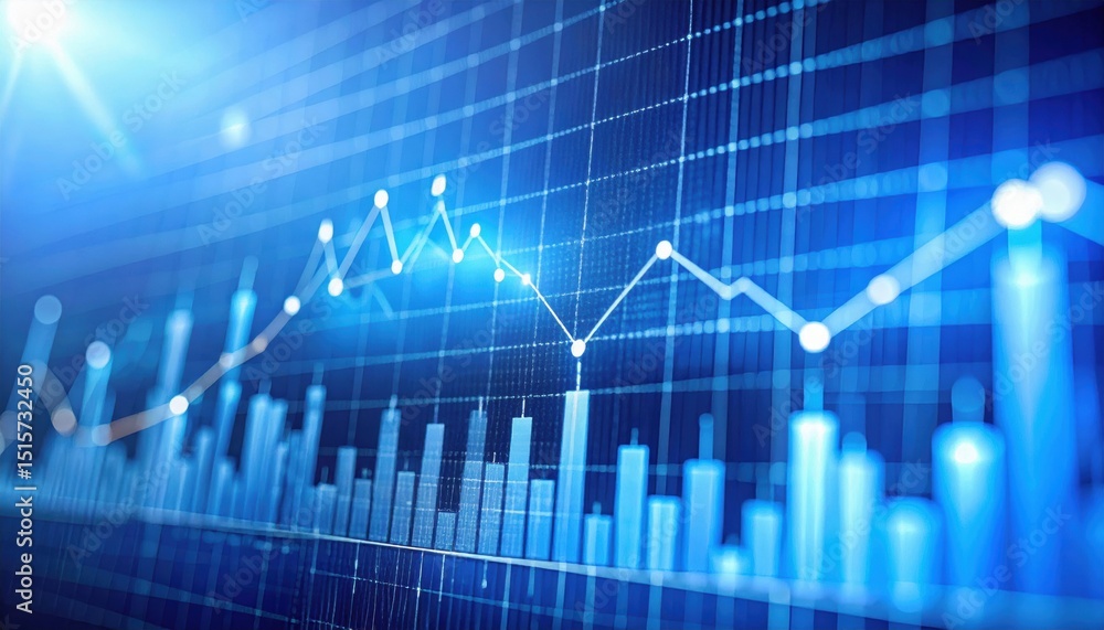 A glowing blue graph with rising bar charts and a line graph on a digital grid background, representing data analysis and financial trends. A glowing blue graph with rising bar charts and a line graph on a digital grid background, representing data analysis and financial trends.