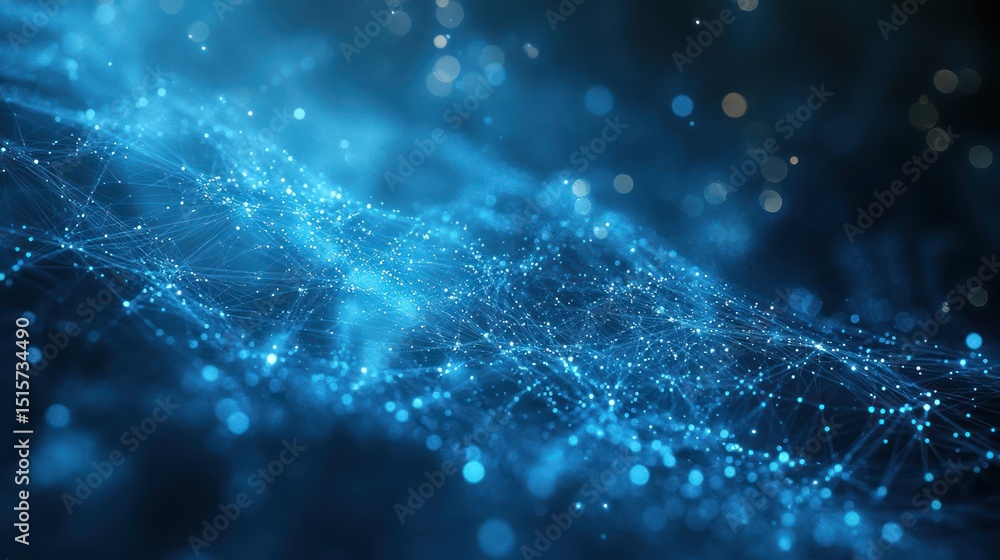 Abstract blue glowing network background representing connectivity and innovation Abstract blue glowing network background representing connectivity and innovation