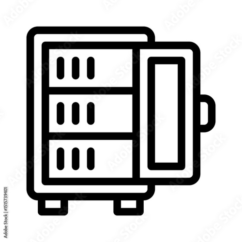 server rack line icon