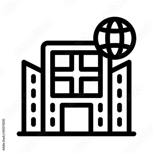 immigration office line icon