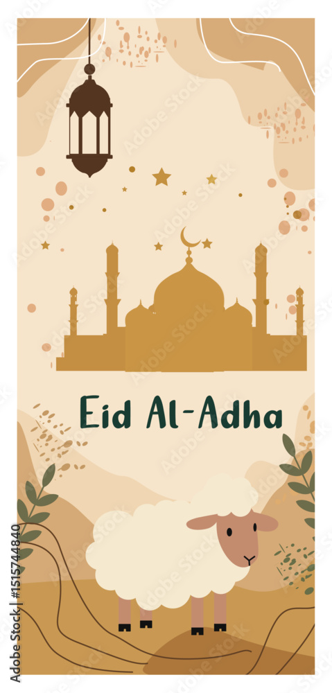 Fototapeta premium Happy Eid Al-Adha-01