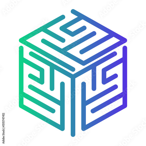 complexity Line Gradient Icon