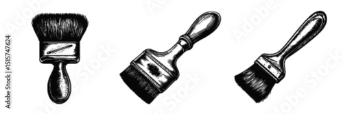 Vintage Paintbrush Designs for Artistic and Crafting Projects