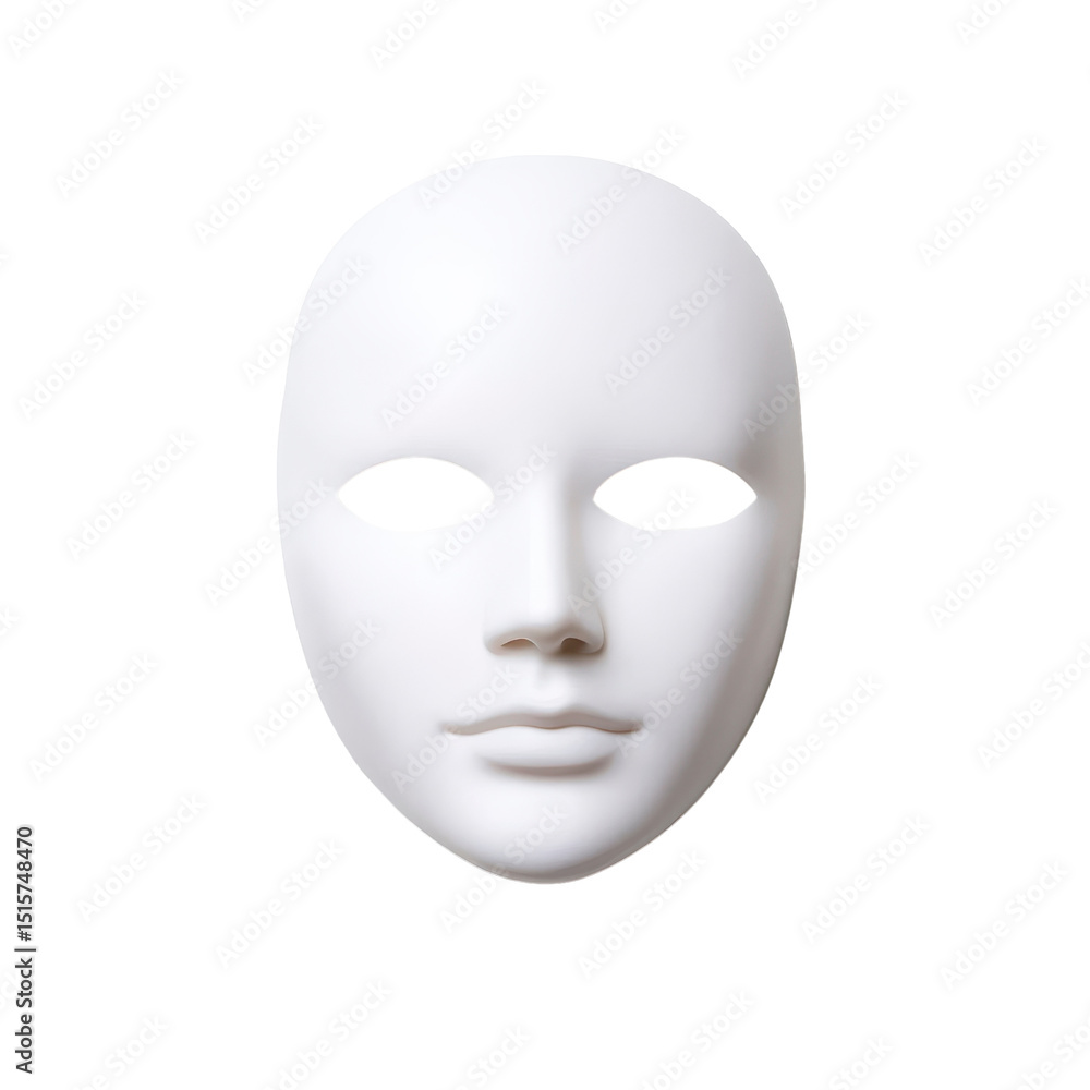 A blank white mask representing anonymity. A blank white mask representing anonymity.