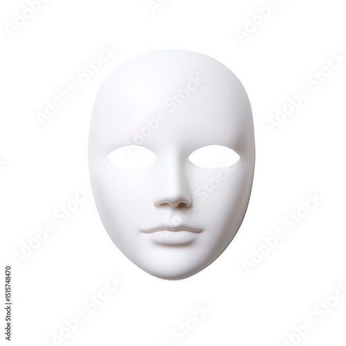 A blank white mask representing anonymity.
