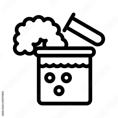 chemical reaction line icon