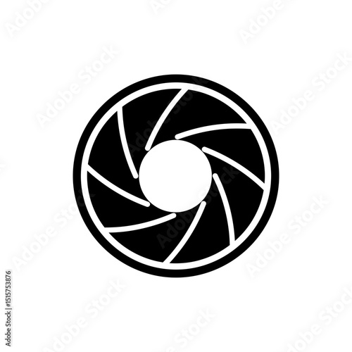 Photo Camera Lens Detail Icon for Photography Equipment