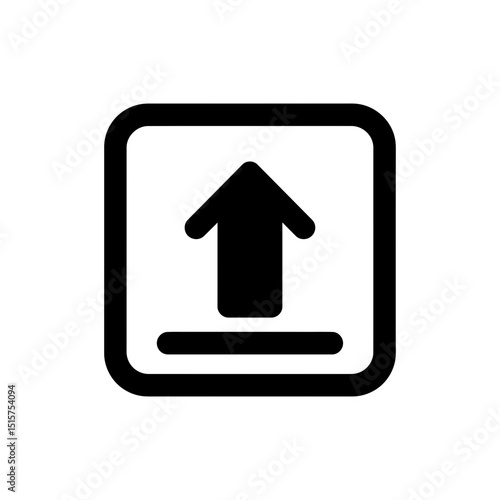 Upload Arrow Icon Pointing Up Representing File Transfer and Upload