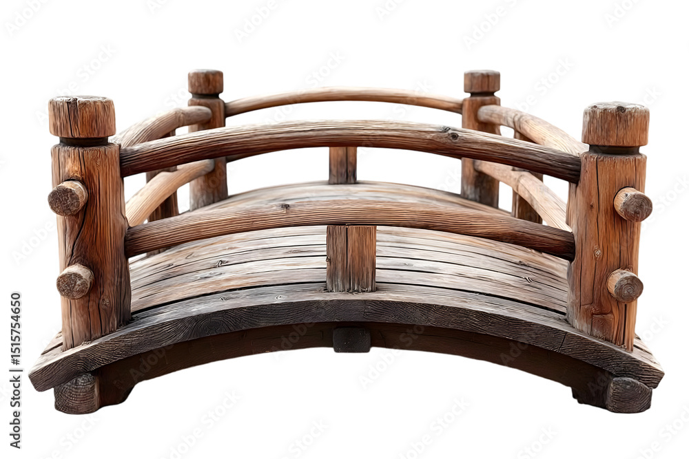 custom made wallpaper toronto digitalA beautifully crafted wooden bridge with curved design, perfect for gardens and nature settings, showcasing craftsmanship and natural aesthetics.