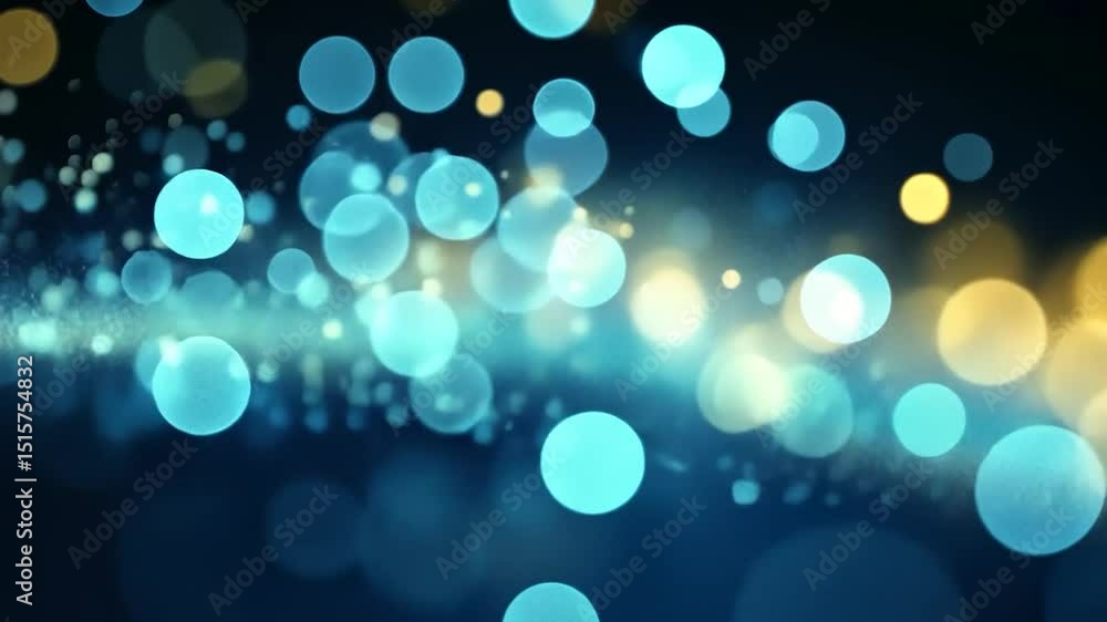 Abstract bokeh background with blue and gold lights, shimmering particles Abstract bokeh background with blue and gold lights, shimmering particles