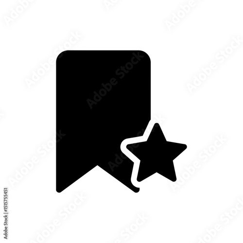 Bookmark tab icon with star symbol for favorites
