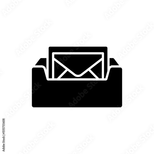 Inbox Tray with Mail Icon Representing Email and Message Management