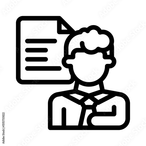 journalist line icon