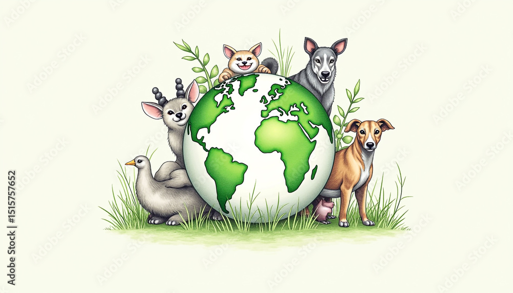 Naklejka premium save the planet