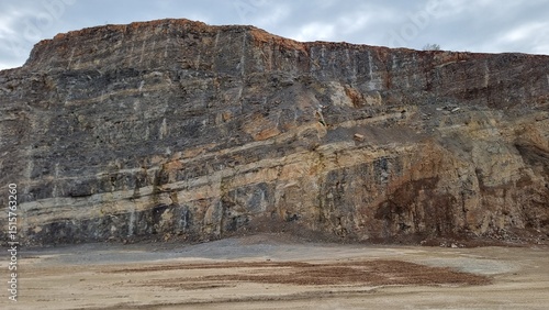 Stone quarry mountain side