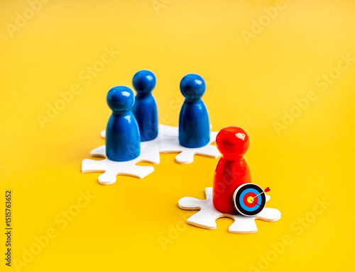Fotografia Leadership, unique and different, stakeholder, business teamwork and team building concept