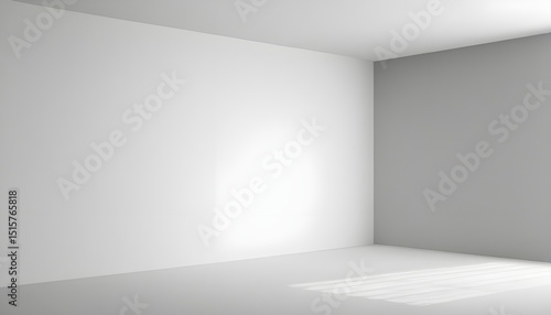 empty white room with white wall