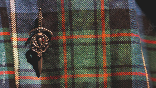 Fotografie Scottish culture tartan sporran traditional clothing highlanders bagpipes cultur
