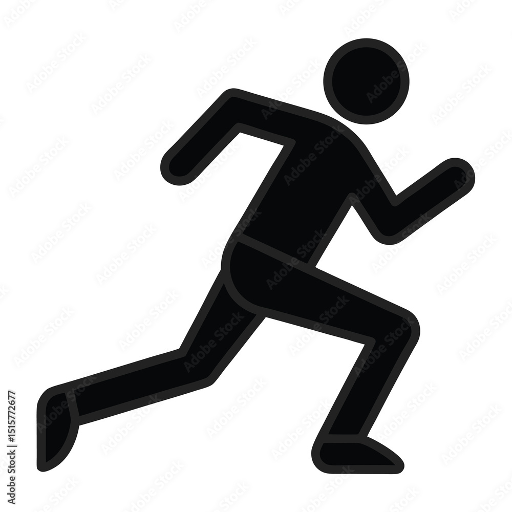 Silhouette of a Running Man Silhouette of a Running Man