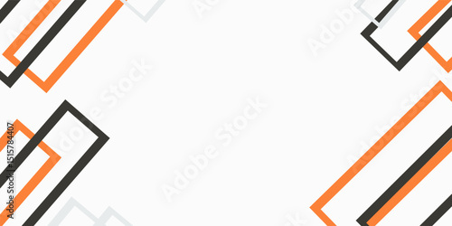 Bright black banner with a trend orange stripes