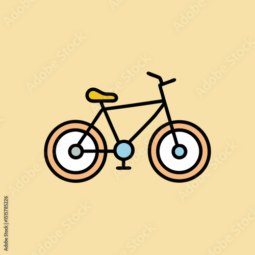 Electric Bike Vector Illustration – Modern Eco-Friendly Transport