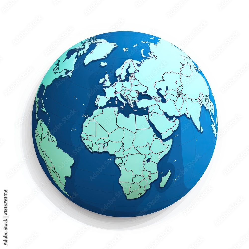 Globe planet space topography. Globe planet space topography.