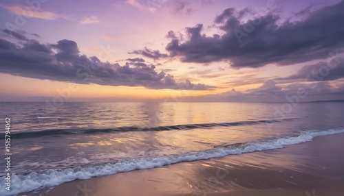 Golden Horizon  Sunset by the Sea
