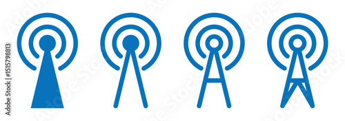 Wifi signal icon set. wireless illustration sign collection. Bar of satellites for mobile, radio, computer. wi-fi signal internet connection, access, variations podcast symbol. Vector illustration