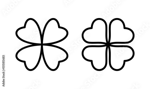 Clover icon logo design. clover sign and symbol. four leaf clover icon.