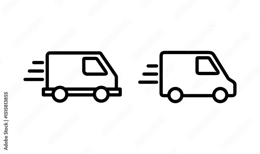 Delivery truck icon logo design. Delivery truck sign and symbol. Shipping fast delivery icon Delivery truck icon logo design. Delivery truck sign and symbol. Shipping fast delivery icon