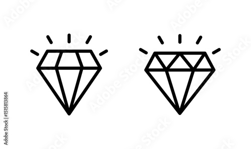 Diamond icon logo design. diamond gems sign and symbol