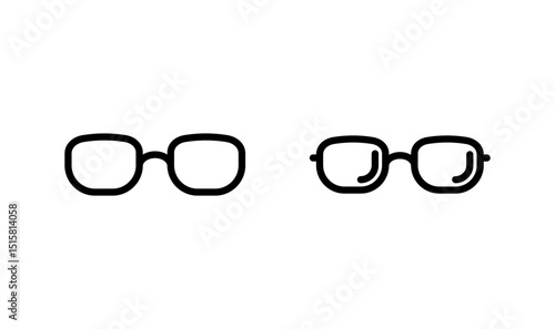 Glasses icon logo design. Glasses sign and symbol