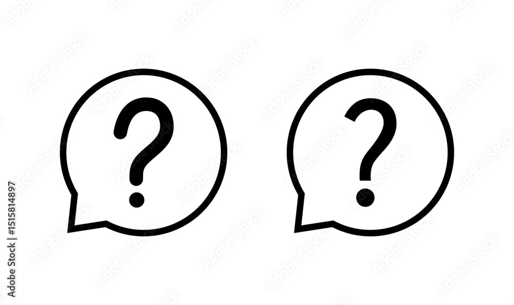 Question icon logo design. question mark sign and symbol Question icon logo design. question mark sign and symbol