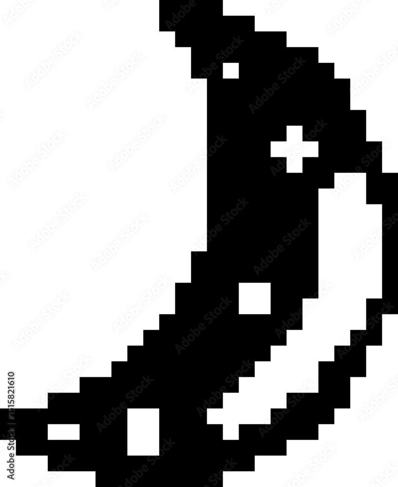 weather crescent moon pixel icon weather crescent moon pixel icon