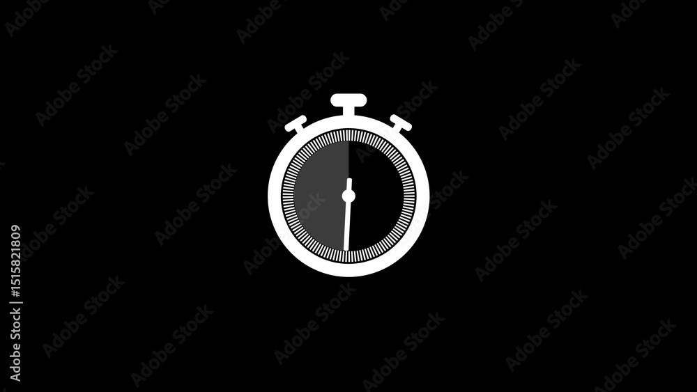 Glowing clock icon with black background vector stock illustration. Glowing clock icon with black background vector stock illustration.