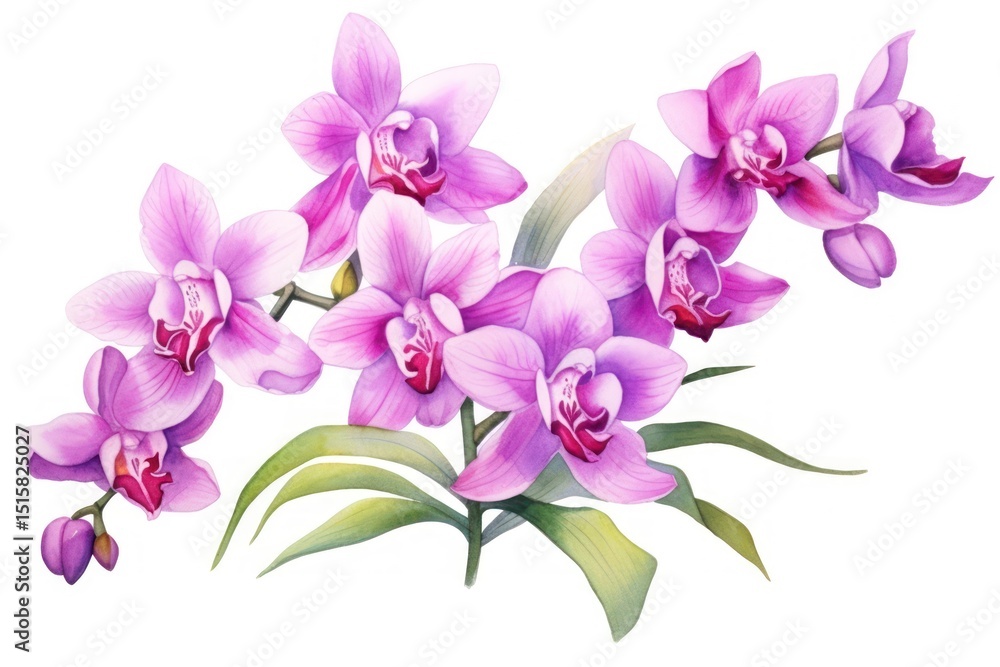 Orchid flower plant inflorescence. Orchid flower plant inflorescence.