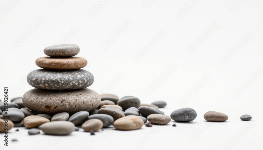 Stacked stones demonstrating balance and serenity in a minimalist setting. The stones are carefully arranged in a cairn, promoting feelings of calmness Stacked stones demonstrating balance and serenity in a minimalist setting. The stones are carefully arranged in a cairn, promoting feelings of calmness