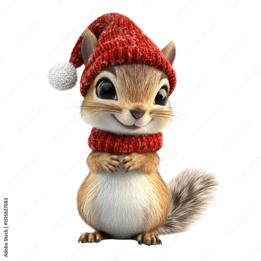 Festive Chipmunk Winter Warmth Woodland Charm. Festive Chipmunk Winter Warmth Woodland Charm.